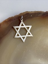 Star of David Israel 925 Sterling Silver Pendant 8BB