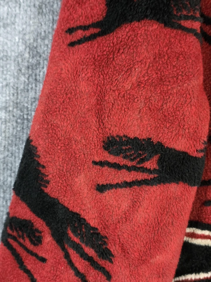 Chaqueta Tsunami Mujer Mediana Roja Negra Polar Cremallera Completa Correr Caballo Western Foto 2 de 4