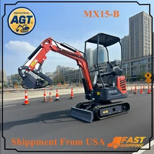 AGT 13.5HP Mini Excavator 1984lbs Gas B&S Engine Tracked Crawler Digger MX15-B
