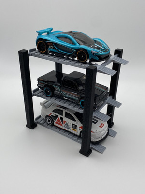1:64 Scale 4 Post Lift Display Set of 2 for Diecast Cars 3 Tier