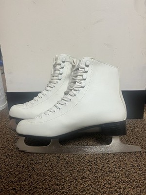 Hespeler White Figure Skates Senior Size 8 Lace-Up Pair for Ice Skating