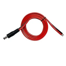 10pcs CCTV DC Supply 5.5mm x 2.5mm Male Power Pigtail 14AWG Bare Open End Cable