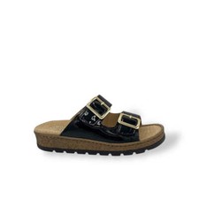 Vainer Women's Slippers 12520 Sandals With Double Buckle And Leather Insole
