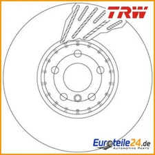 Brake Disc TRW DF6890S For BMW 5 Series 3 Series 5 Series Touring X3 7 Series