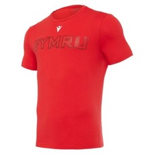 Macron Wales Rugby WRU 20 Travel Leisure T-shirt Mens Adults Top / RRP £25