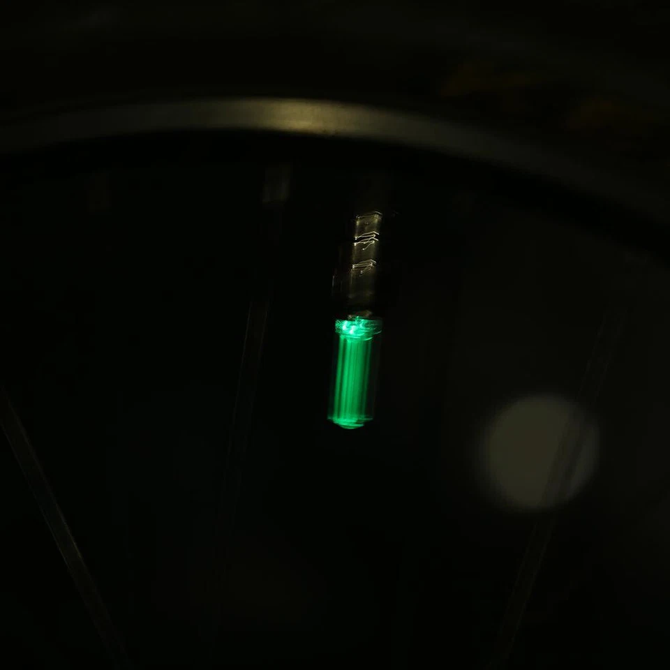 2x Car Wheel Tire Tyre Air Valve Stem Green LED Light Caps Cover Accessories - Image 3 of 4