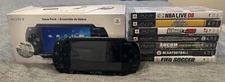 Sony PlayStation Portable Value Pack - Black (PSP-1001K) + 6 Games