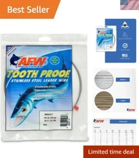 Bright & Camo Stainless Steel Leader Wire - 44lb , 30ft for Barracuda & More