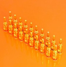 Image of 20 x 4mm Banana Plugs Gold Plated Musical Audio Speaker Cable Wire Connector