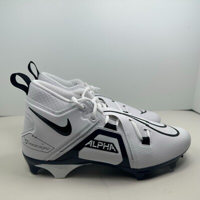Nike Alpha Menace Pro 3 Cleats‎ Men\'s 12.5 Football White Black Blue CT6649-108 Men main image 2