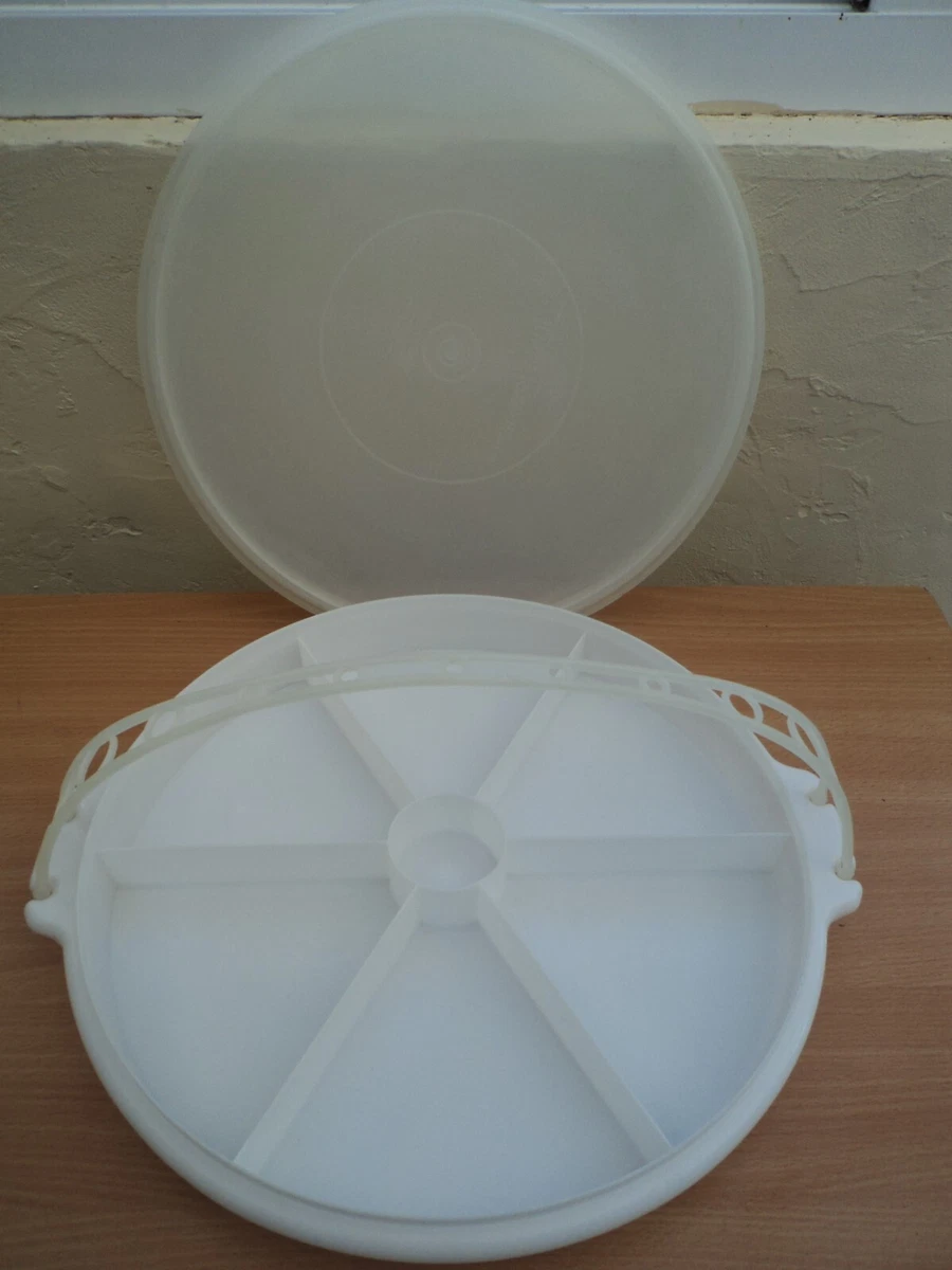 Plateau Repas Tupperware Blanc - Plastique D'occasion En Bon état