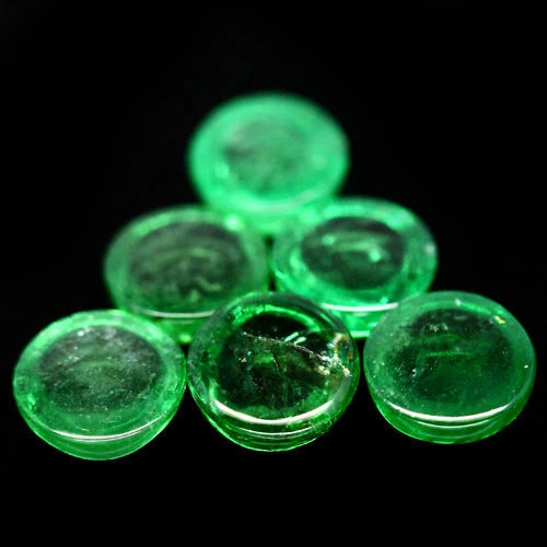 Shola Genuine 4.94 Ct Natural Green Tsavorite / Tsavorite Garnet 6 Pieces Kenya - Image 2 of 2