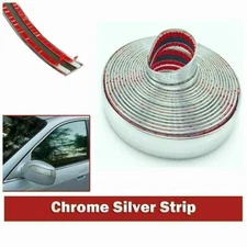 NEW 10ft Automotive Trunk Body Side Bumper Strip Chrome Molding Trim 2'' Wide