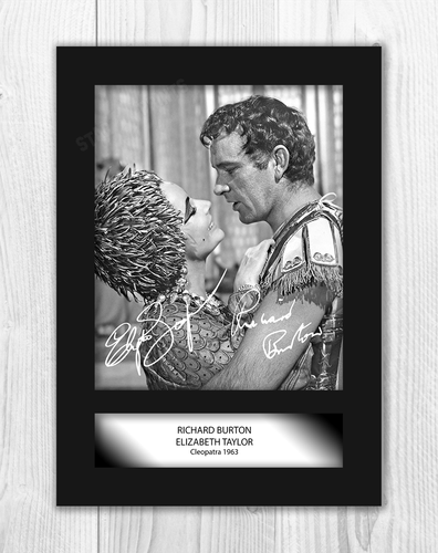 Elizabeth Taylor & Richard Burton 2 A4 repro signed mounted photograph poster. - 第 6/10 張圖片