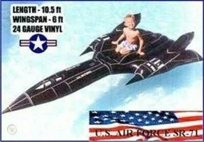 IFC TOYS 10FT INFLATABLE SR-71 BLACKBIRD POOL FLOAT RAFT NEW ICF