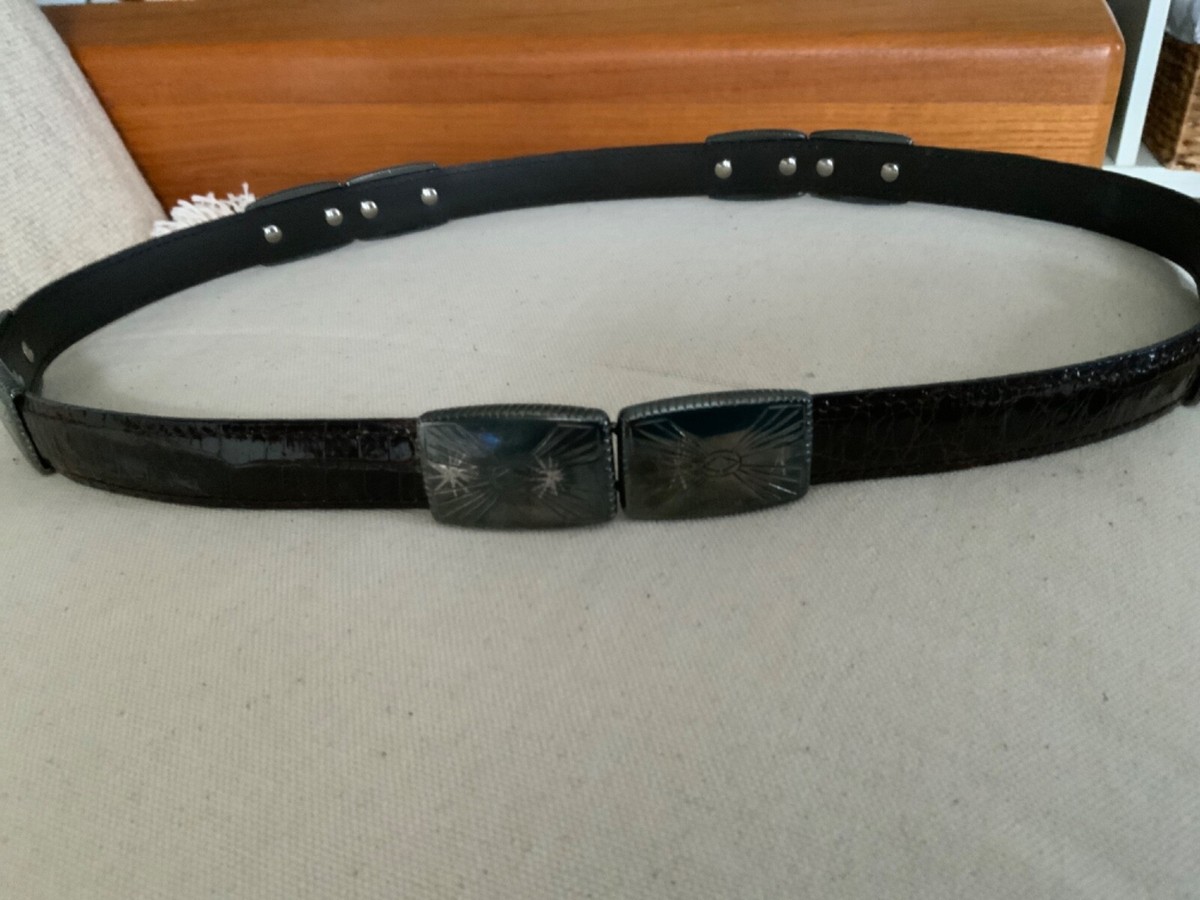 J & M Davidson for Jean L’Insolite black crocodile belt J & M Davidson for Jean L main image 2