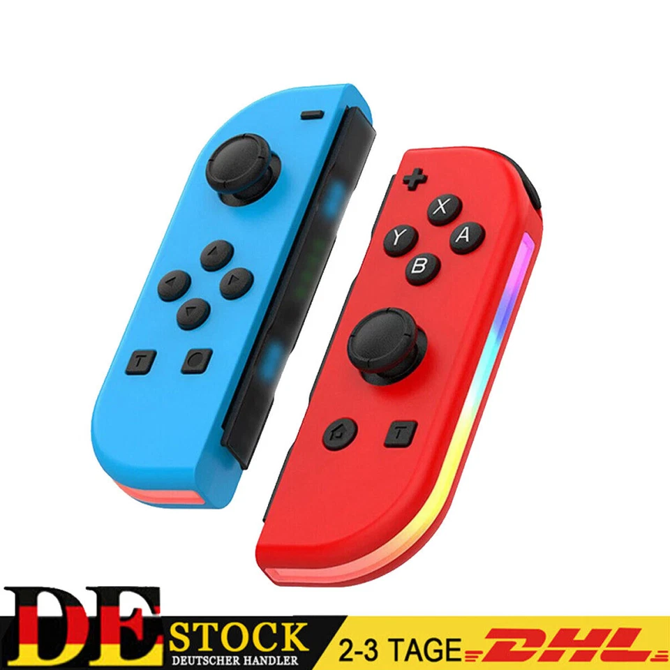MARKENLOS Joy Con Controller mit LED, Wireless Gamepad 2er Set für Nintendo Switch
