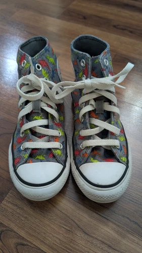 Scarpe da bambino Converse Chuck Taylor All Star Dinoverse Hi Cool grigio nero taglia 2