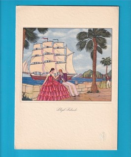 1931 Original Lloyd Sabaudo Italy Line CONTE BIANCAMANO Dinner MENU 30th April