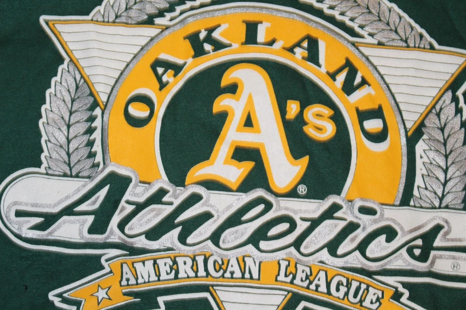 Vintage MLB Trench Oakland Athletics Trench USA Shirt Mens XL MInt Baseball 1991 - Image 3 of 4