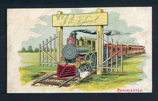 EX RARE Old Original TRAIN #33 (untitled) Cigar Label BORNEO KEY WEST BACK