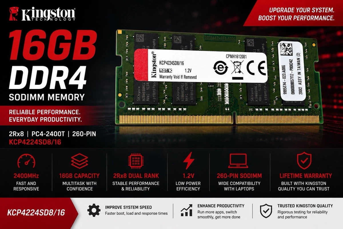 Kingston SO-DIMM 16 GB Computer Memory (RAM) for sale | eBay
