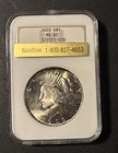1923 PEACE DOLLAR NGC MS65 - SILVER - CERTIFIED SLAB - $1