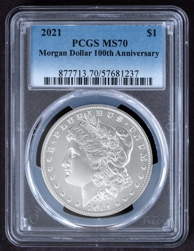 2021 MORGAN PCGS MS70 Silver $1 Dollar Coin Philadelphia MS 70