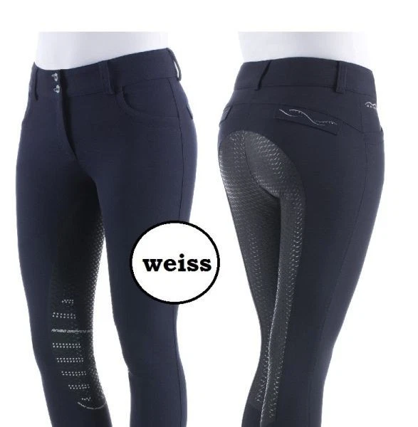 ANIMO Damen-Reithose Vollbesatz NORCIA - weiss Gr.36/It42