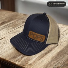 Custom Nickname Hat, Richardson 112 Trucker Hat, Personalized Leather Patch Hat