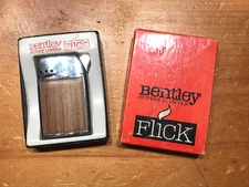 VINTAGE BENTLEY BUTANE FLICK LIGHTER WITH ORIGINAL BOX