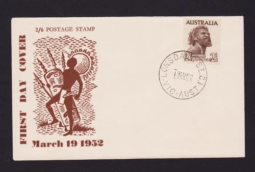 AUSTRALIA 1950 HASLEM FDC 8½d ABORIGINE UNADDRESSED