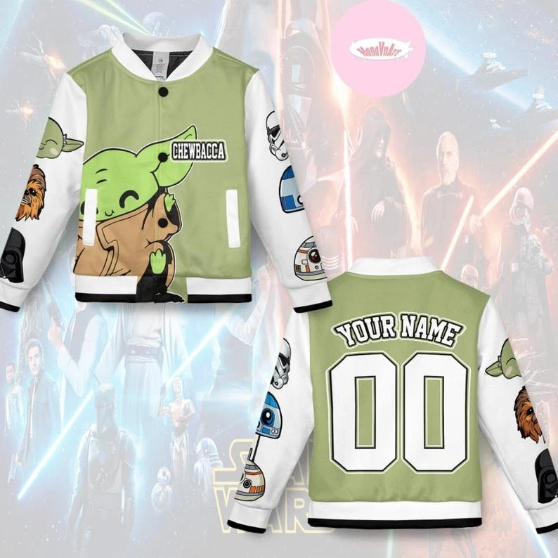 Custom Star Wars R2-D2 Droid Galaxy's Edge Characters Fan Gift Baseball Jacket
