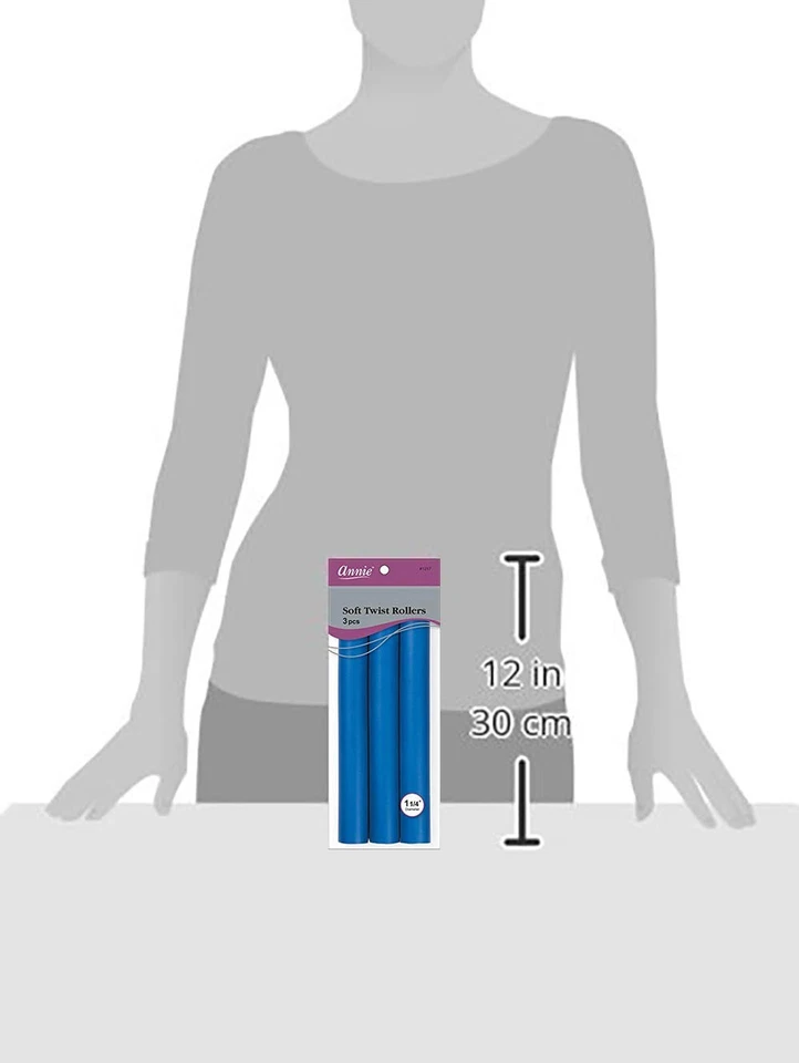 Blue Hair Rollers 3 Count Pack High Quality For Perfect Styling Results - Image 3 of 4