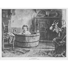 BENJAMIN VAUTIER Deserted - Antique Print 1890