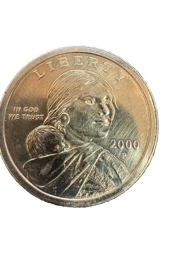 2000-P SACAGAWEA ONE DOLLAR US LIBERTY GOLD COLOR COIN PHILADELPHIA MINT