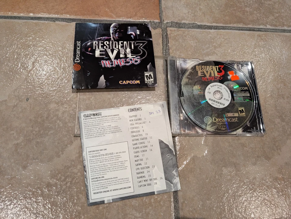 Resident Evil 3 Nemesis (Dreamcast, 1999) COMPLETE + TESTED & FUNCTIONAL - Image 4 of 4