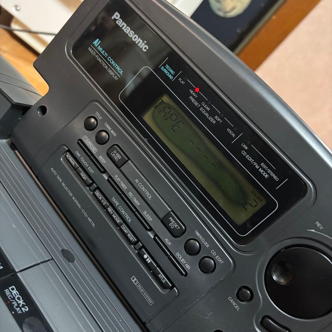 Panasonic RX-DT707 CD Headphone Jack Cassette Radio Boombox JANK
