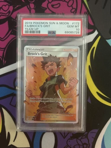 Brock's Grit 172/181 Team Up Full Art PSA 10