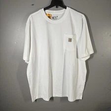 NWT Carhartt Tshirt Mens XXL White Loose Fit Short Sleeve Heavy Weight Pocket