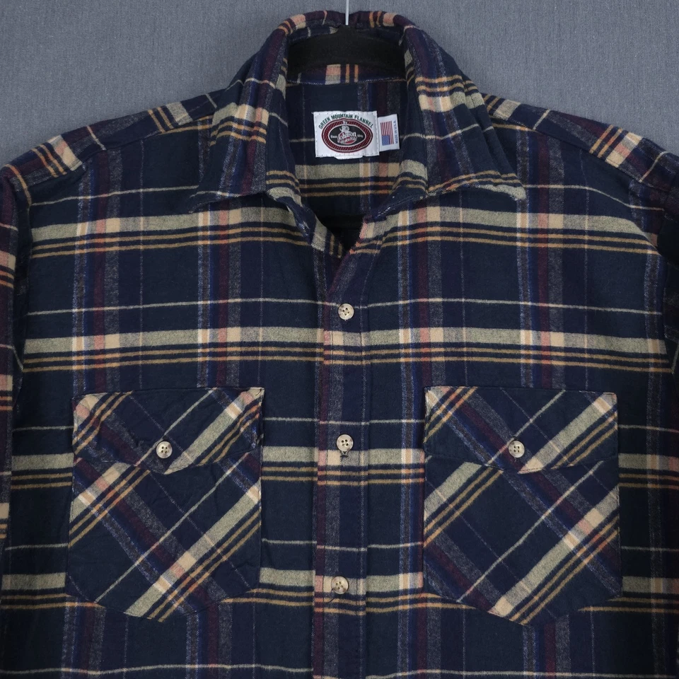 Camisa de franela Johnson Woolen Mills verde montaña para hombre 2XL abeto azul marino a cuadros XXL Foto 2 de 4