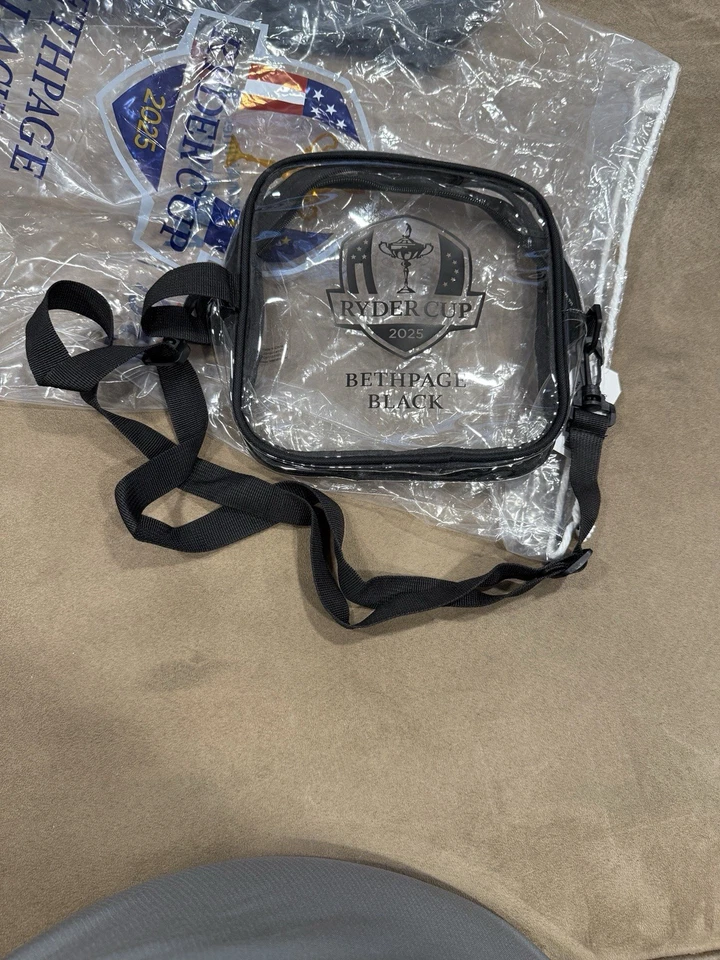 Bolso Bandolera Ryder Cup 2025 Bethpage Negro Transparente Estadio Festival Evento Foto 3 de 3