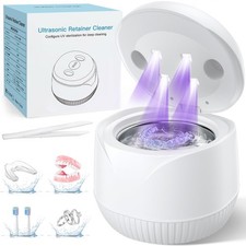 Dental Ultrasonic Retainer Cleaner Machine 45kHz Dental Cleaning Pod with Dig...