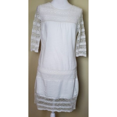 NWT Gretchen Scott XXS White Ivory Cotton Lace Short Dress Graduation  Coastal | eBay