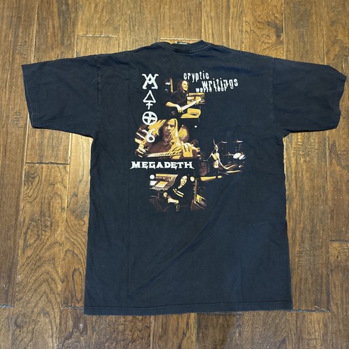 T shirt vintage années 90 Megadeth Cryptic Writings World Tour 1997 taille XL - Photo 5/6