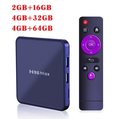 H96 Max V12 Media Player Smart TV Box Android 12.0 Set Top Box 2,4G/5G Dual-band