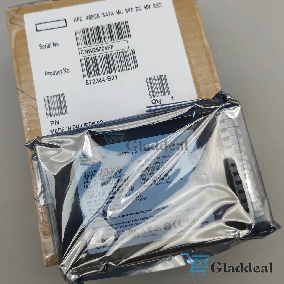 872518-001 | 872344-B21 HPE 480GB SATA 6G MU SFF SC DS SSD DRIVE - Image 3 of 4