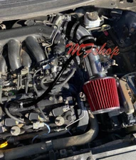 Black Red For 2007-2012 Nissan Altima 3.5L V6 Air Intake System Kit + Filter