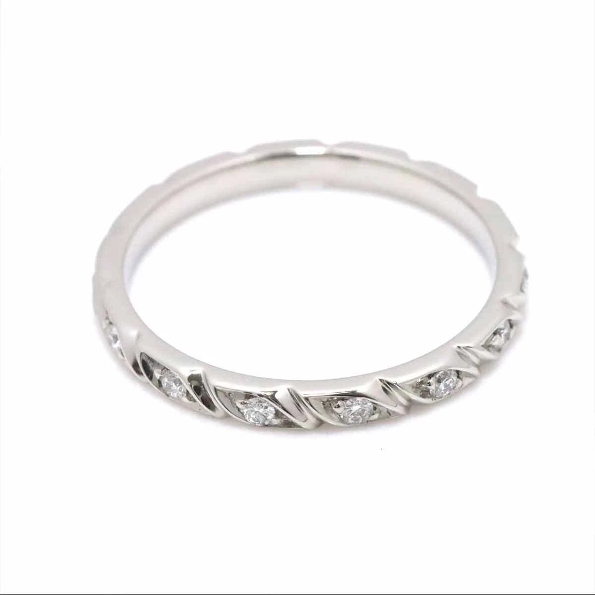 CHAUMET Torsade Diamond Ring Platinum size57 7.5-7.75(US) 90162722