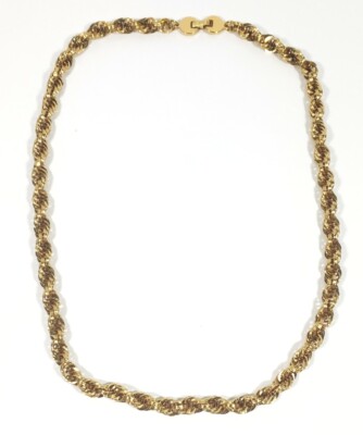 Collier Vintage Monet - Chaîne Métal Doré 95 Cm - Occasion